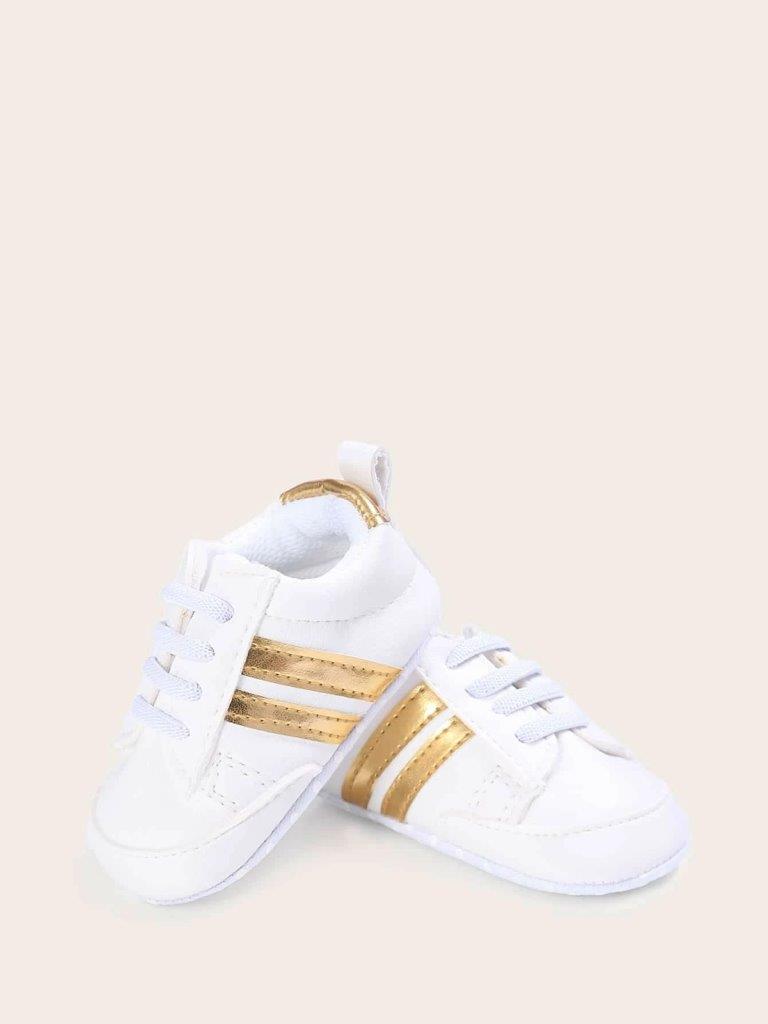 Baby Gold Stripe Sneakers