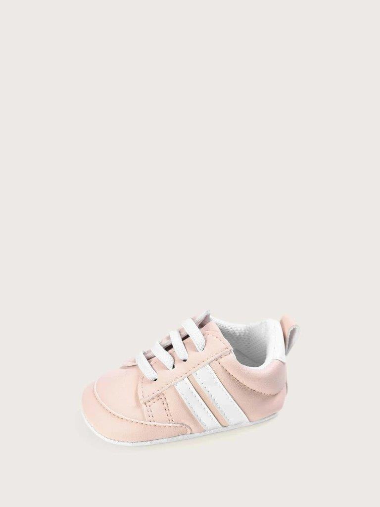 Baby White Stripe Pink Sneaker