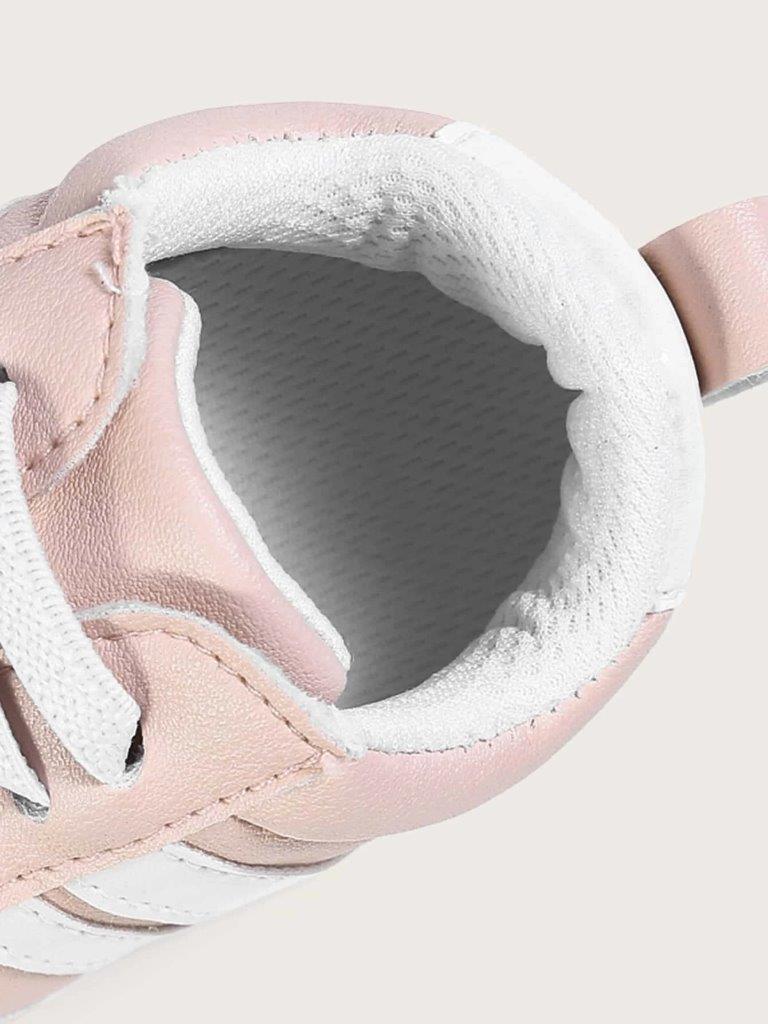 Baby White Stripe Pink Sneaker