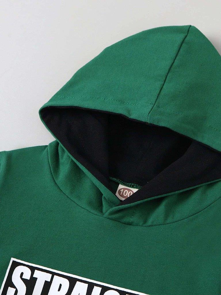 Toddler Boys Slogan Hoodie Set