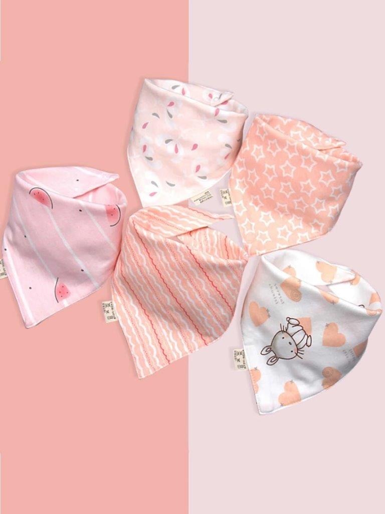 Bandana Bibs 5 Piece Girl