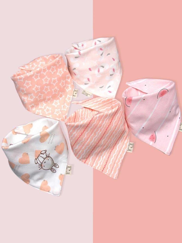 Bandana Bibs 5 Piece Girl