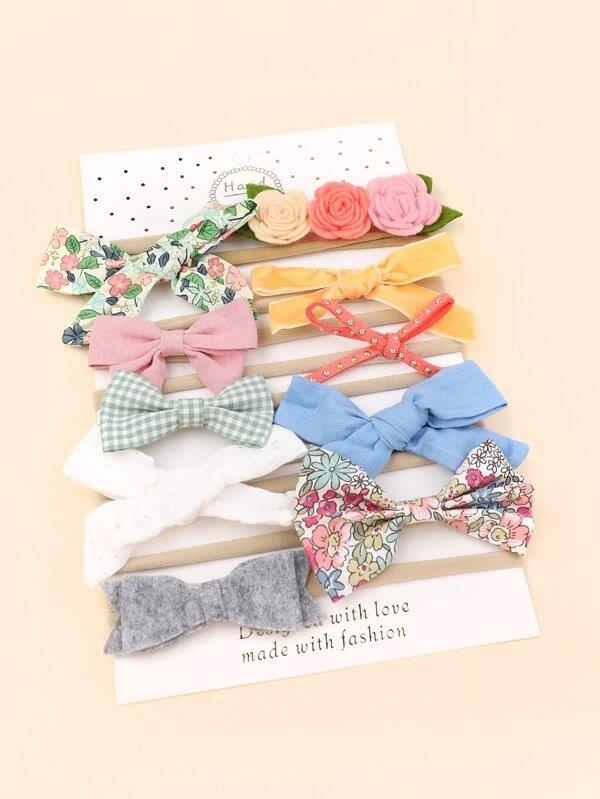Baby 10 Piece Headband Set Mix 4