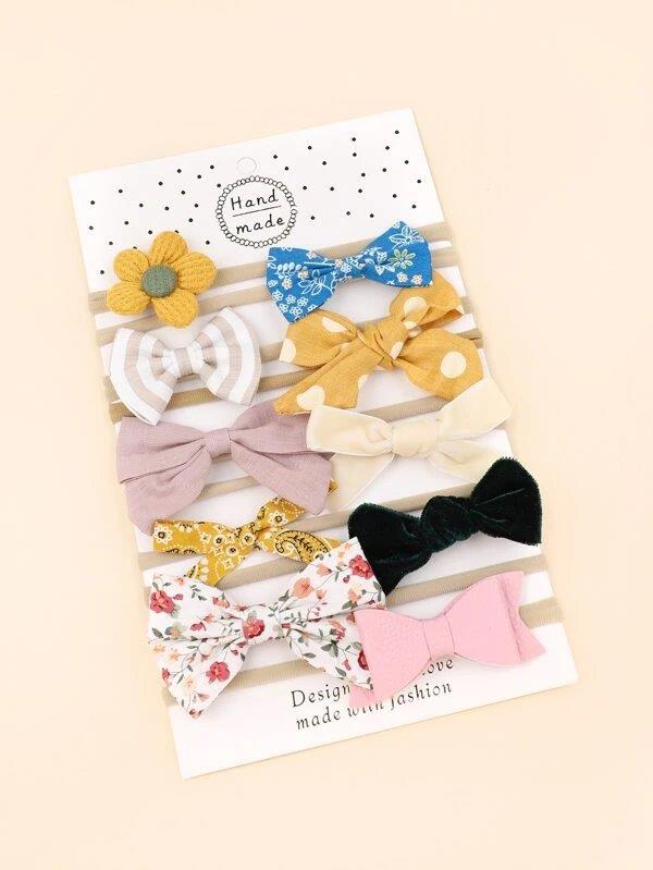 Baby 10 Piece Headband Set Mix 3