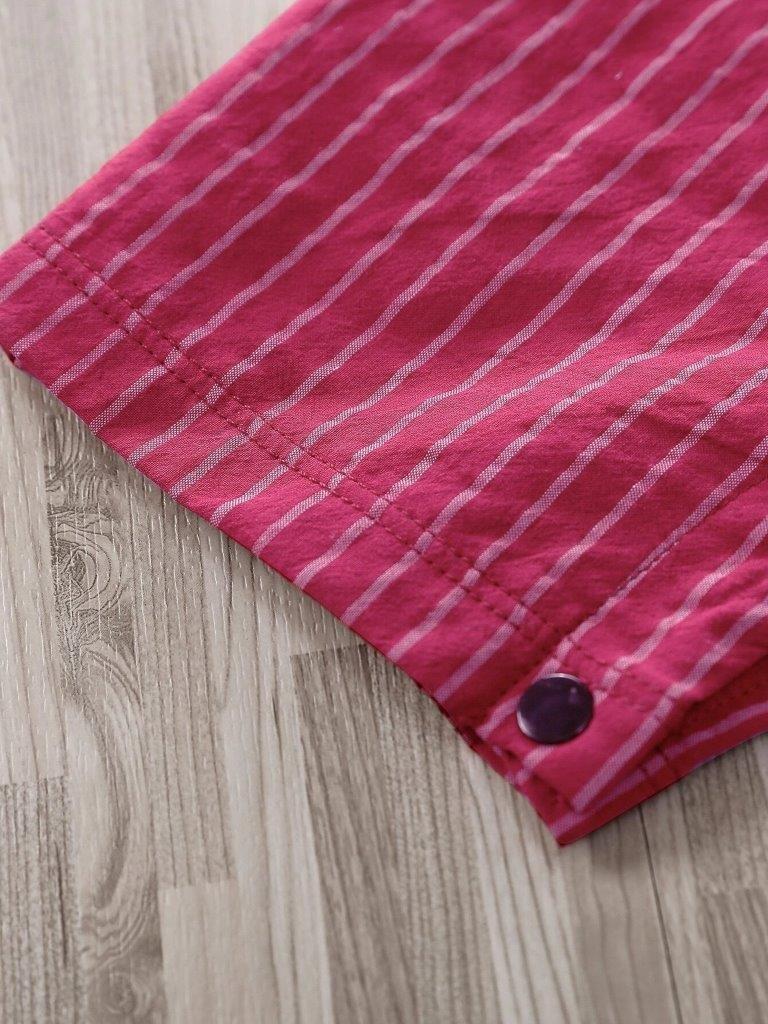 Baby Burgundy Stripe Romper