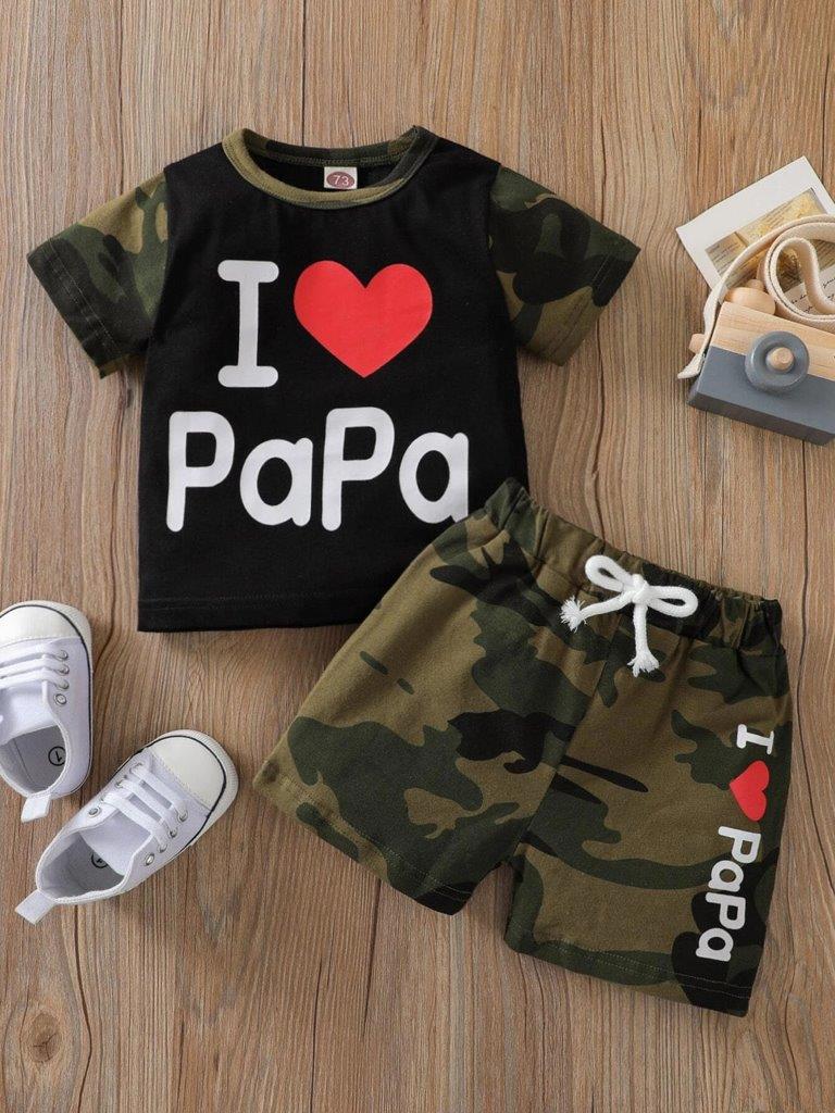 Baby I Love Pappa Camo Set