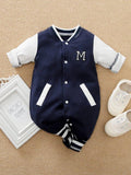 Baby Letter Embroidery Jumpsuit