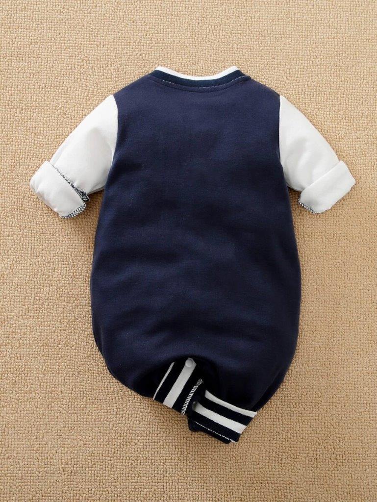 Baby Letter Embroidery Jumpsuit