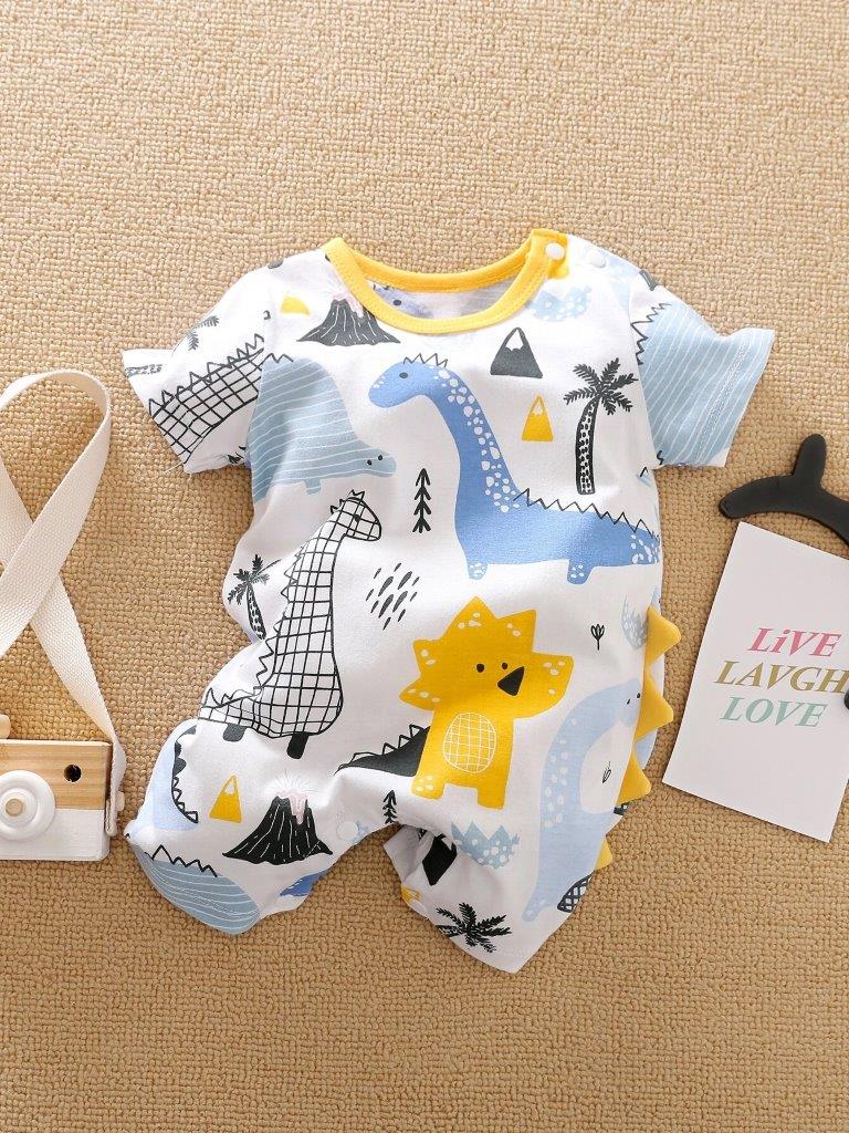 Dinosaur Graphic Print Baby Grow