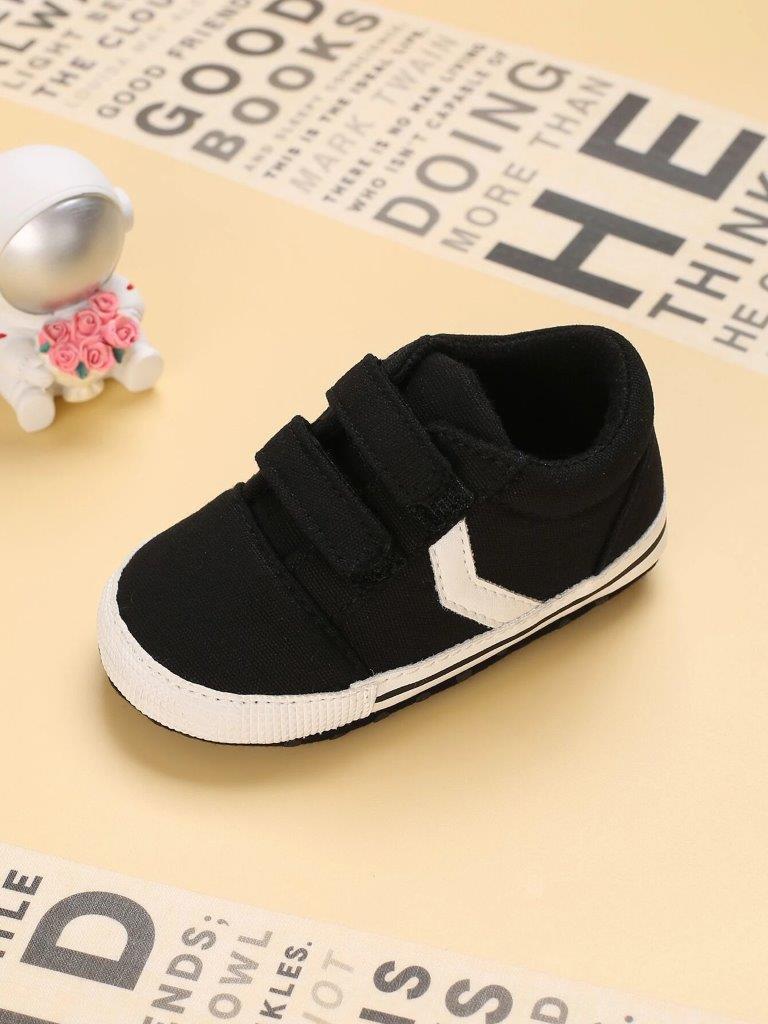 Baby Strap Canvas Black Shoes