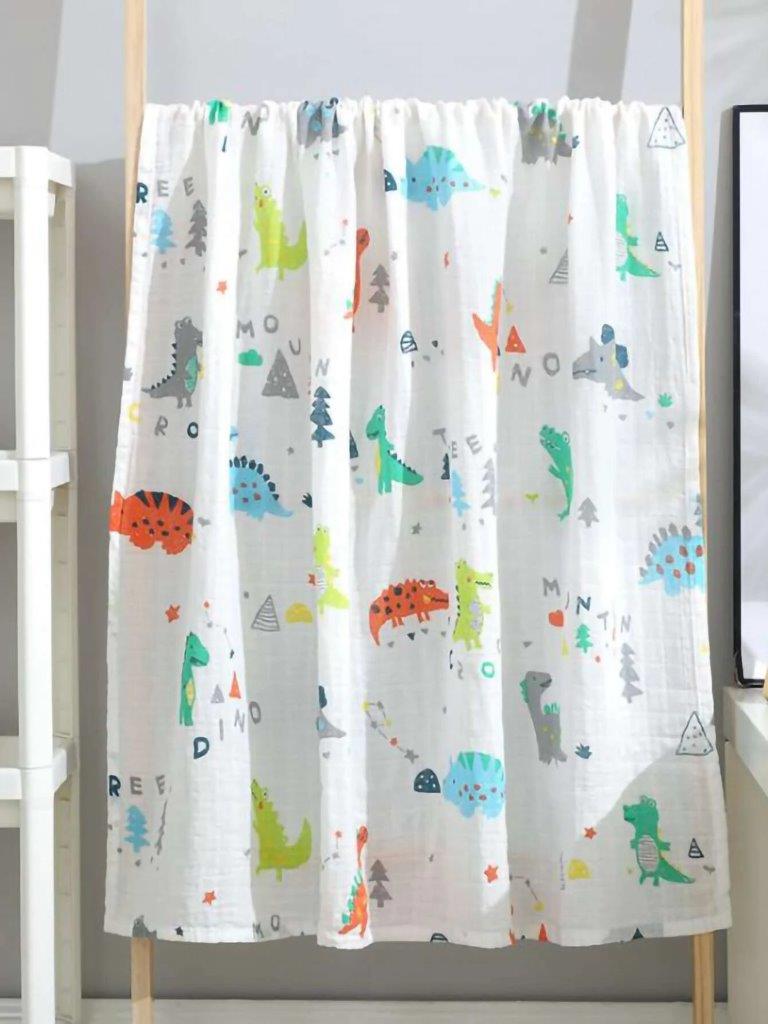 Baby Dinosaur Muslin Blanket