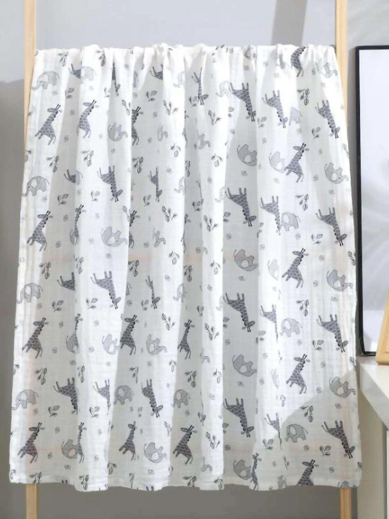 Baby Cartoon Muslin Blanket