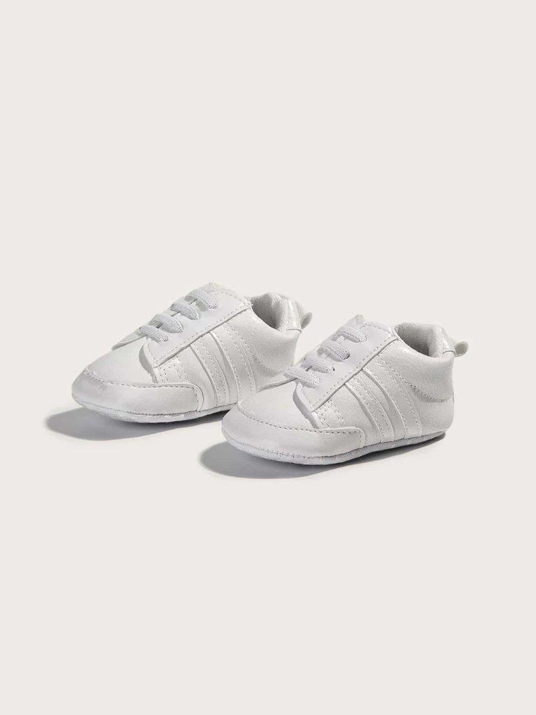 Baby White Stripe Sneakers