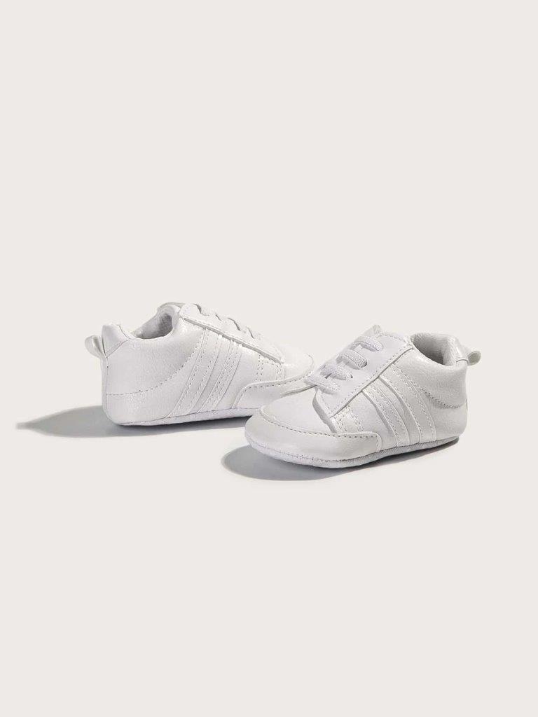 Baby White Stripe Sneakers