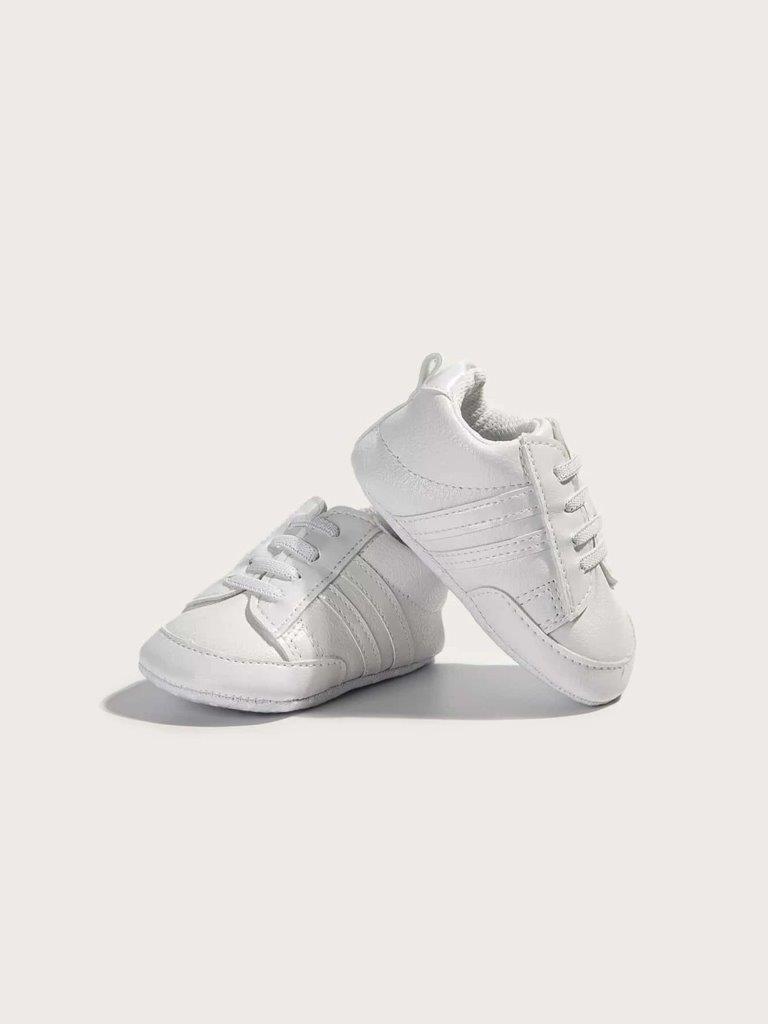 Baby White Stripe Sneakers