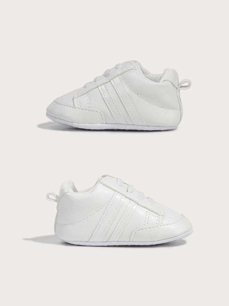 Baby White Stripe Sneakers