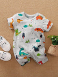 Dinosaur Print Baby Grow Grey