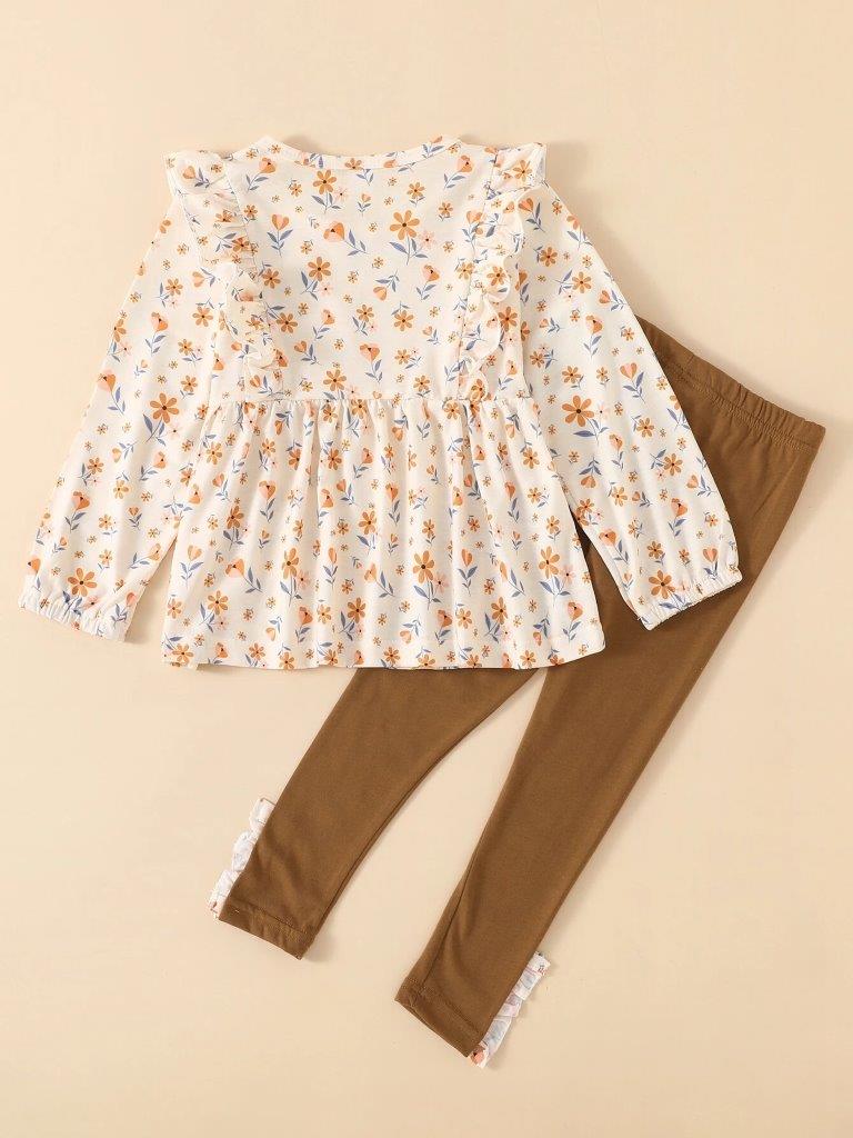 Toddler Girls Floral Print Legging Set