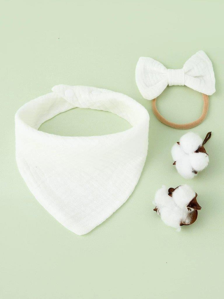 Baby Bandana Bib With Bow