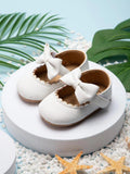 Baby Leather Mary Jane With Bow White