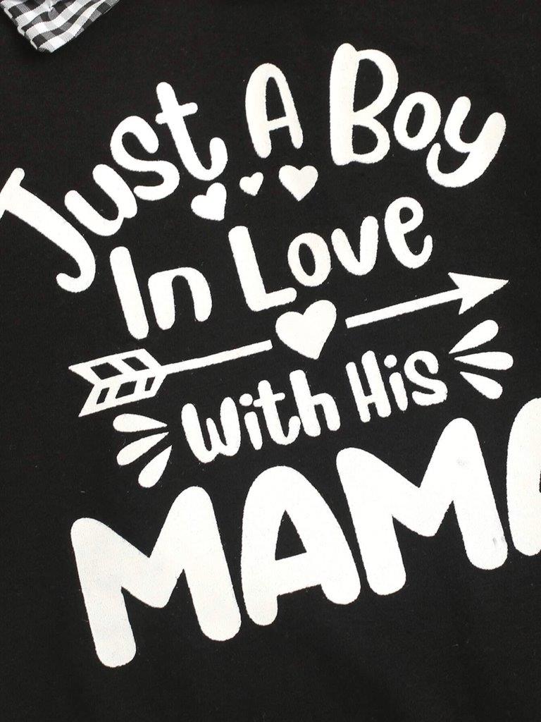 Baby Slogan Jumpsuit With Hat