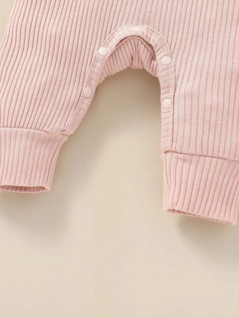 Baby Button Jumpsuit Pink
