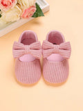 Baby Pink Bow Strap Flats