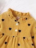 Baby Corduroy Heart Shape Dress
