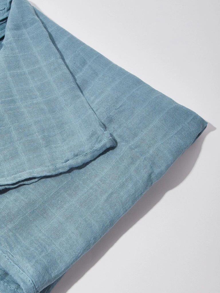 Baby Blue Muslin Blanket