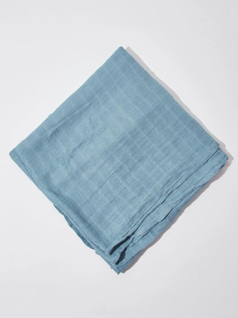 Baby Blue Muslin Blanket