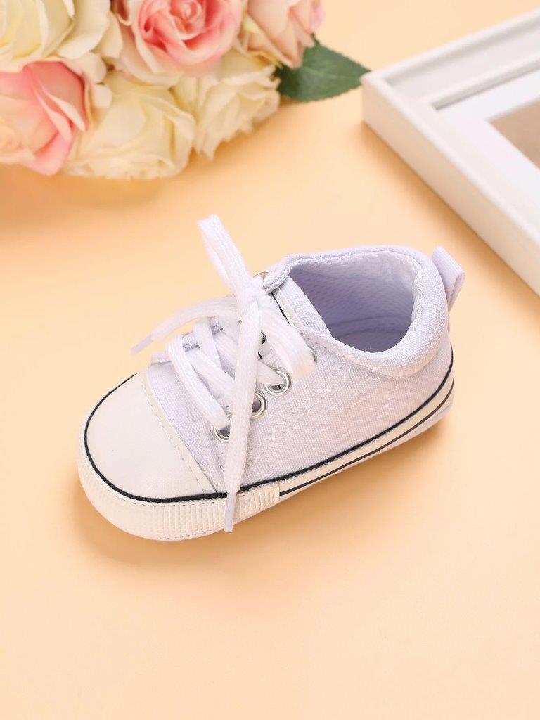 Baby White Canvas Sneaker
