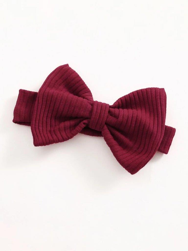 Baby Maroon Button Jumpsuit With Headband