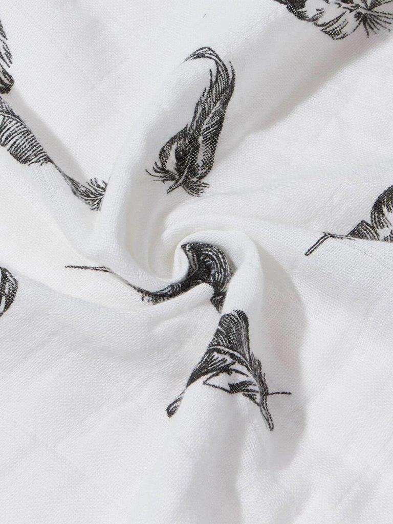 Baby Feather Muslin Blanket