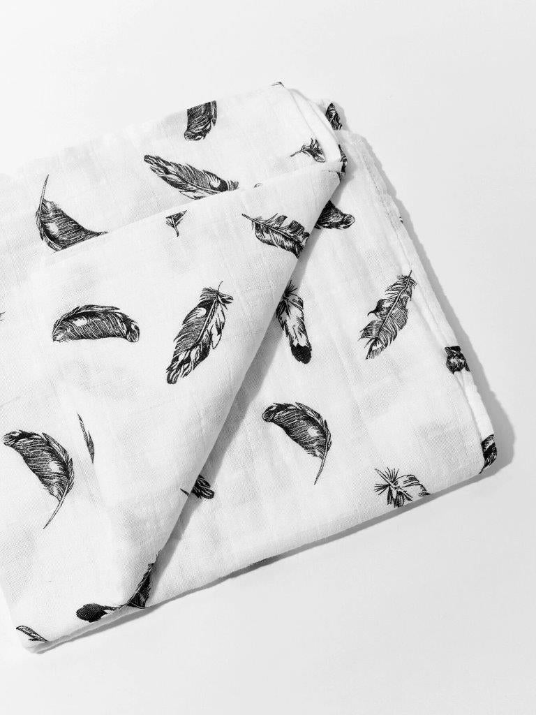 Baby Feather Muslin Blanket