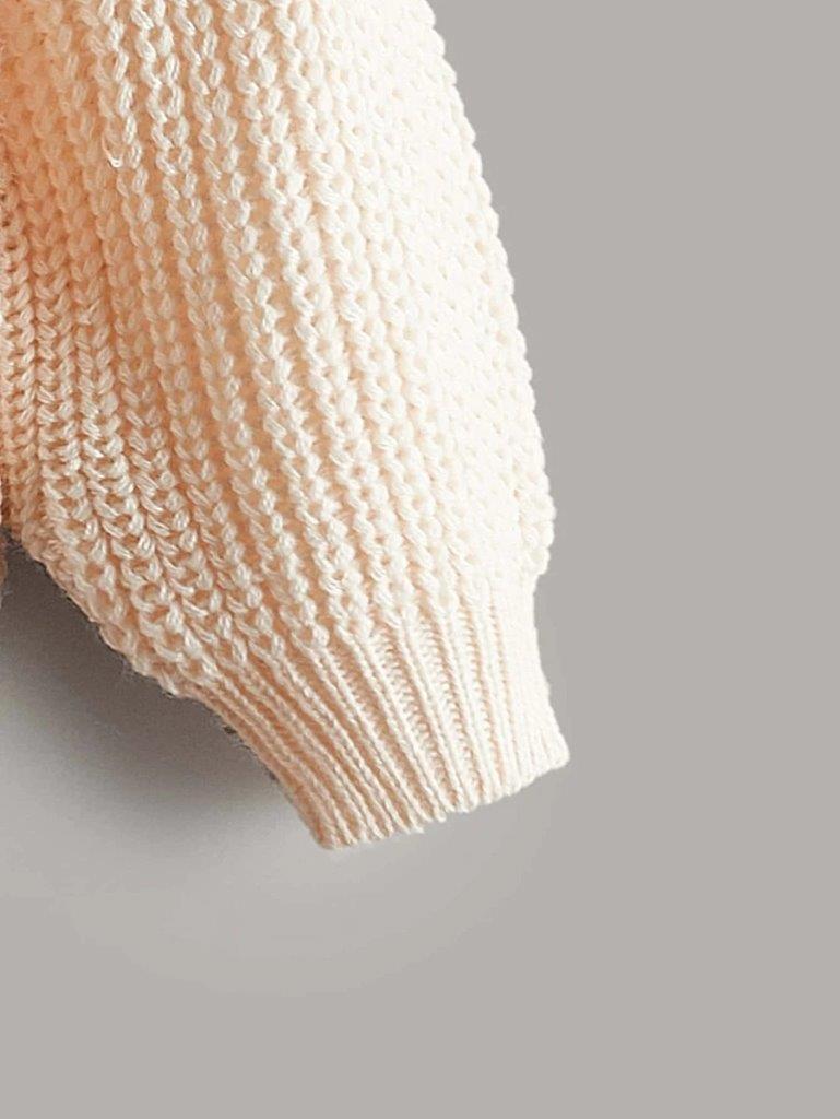 Toddler Girls Cable Knit Jersey Apricot