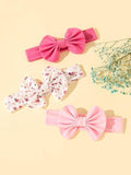Baby 3 Piece Flower Bow Set
