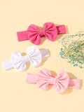 Baby 3 Piece Pink Bow Set