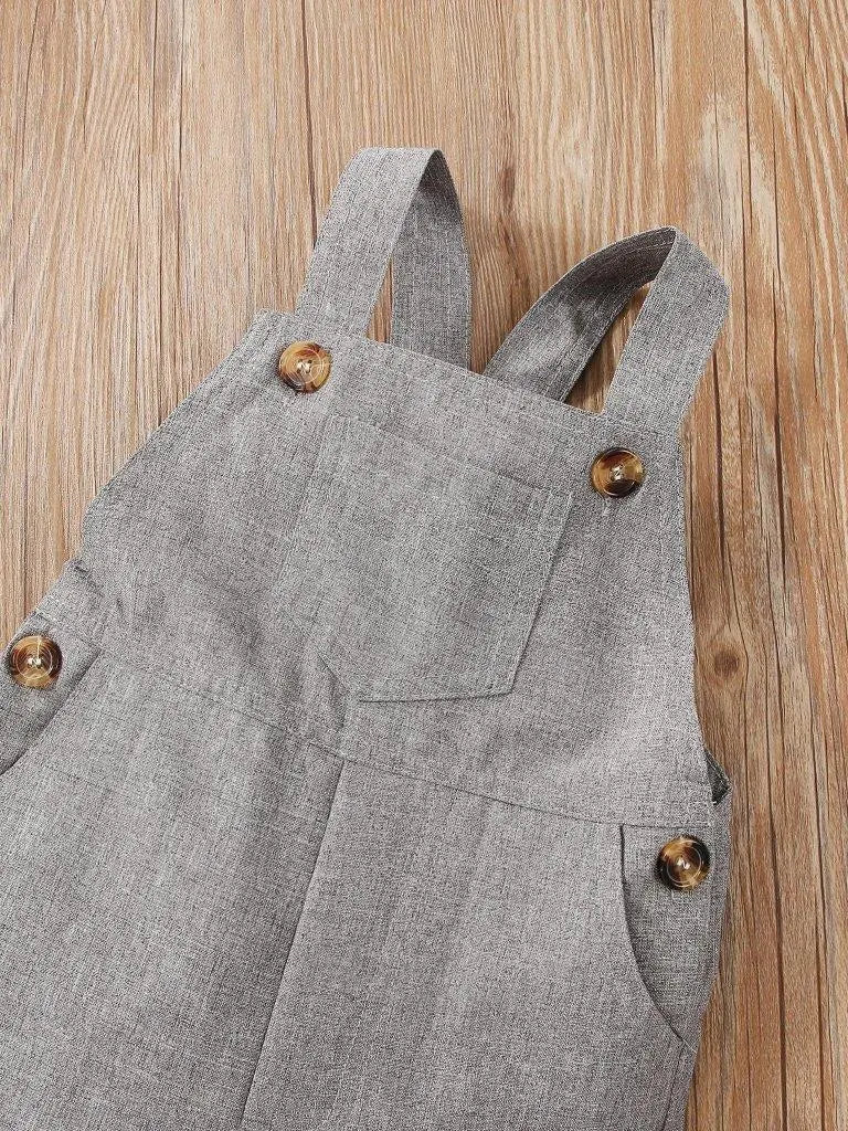Baby Striped 2 Piece Grey & White Set