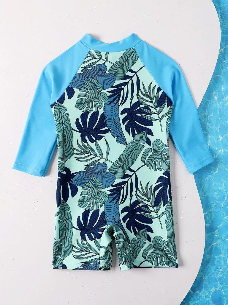 Baby Boy Floral Swimming Costume Long sleeve