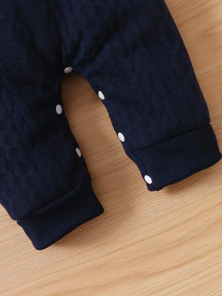 Baby Colourblock Textured Jumpsuit