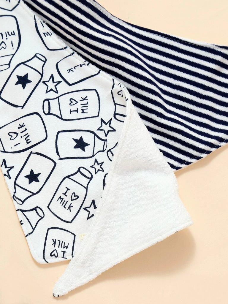 Baby 3 Pack Bandana Milk Bib Set
