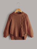 Toddler Girls Cable Knit Jersey
