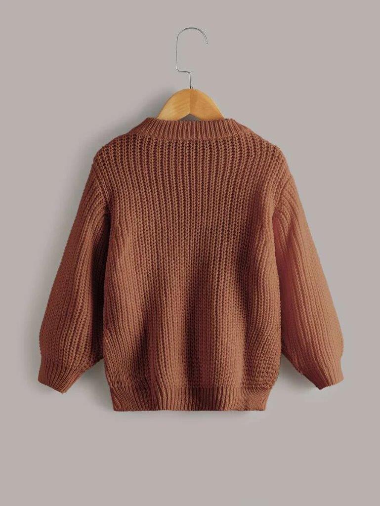 Toddler Girls Cable Knit Jersey