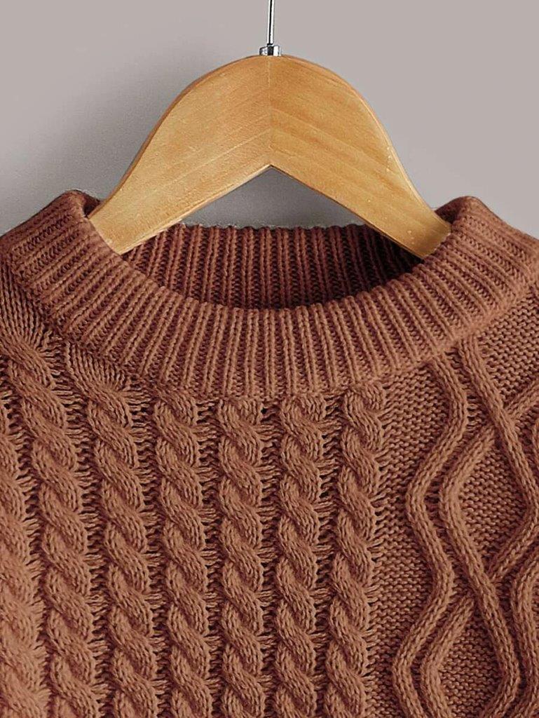 Toddler Girls Cable Knit Jersey