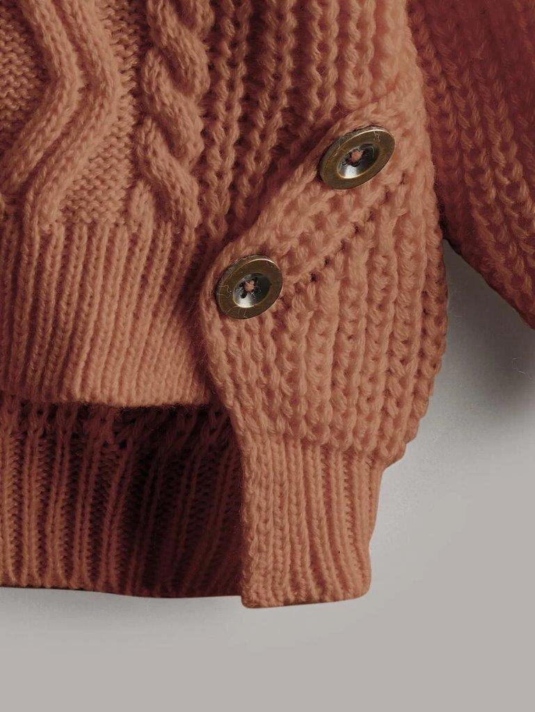 Toddler Girls Cable Knit Jersey