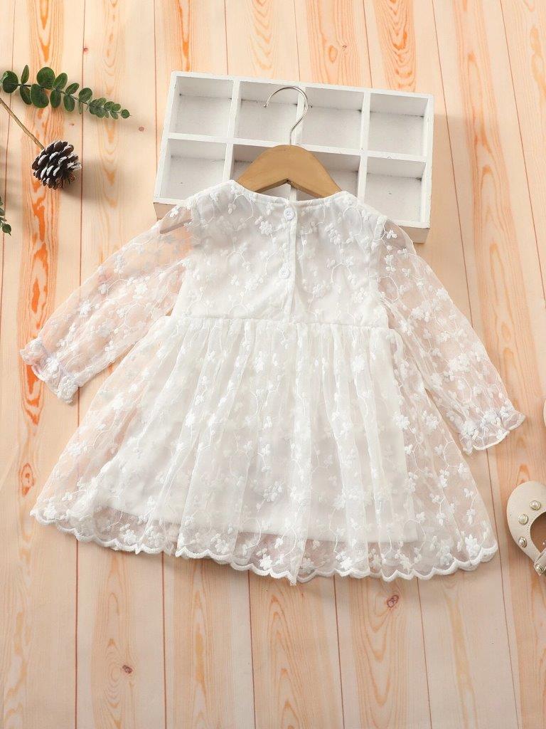 Baby Ruffle Sleeve Lace Dress