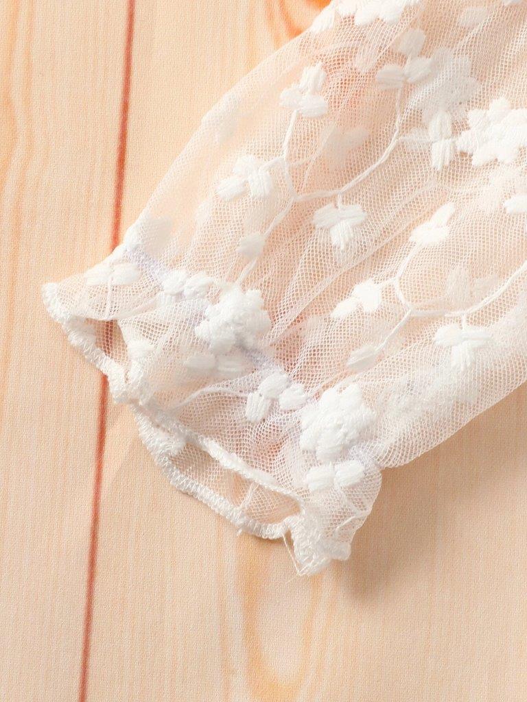Baby Ruffle Sleeve Lace Dress
