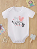 Baby Girl Heart Slogan Bodysuit Mummy