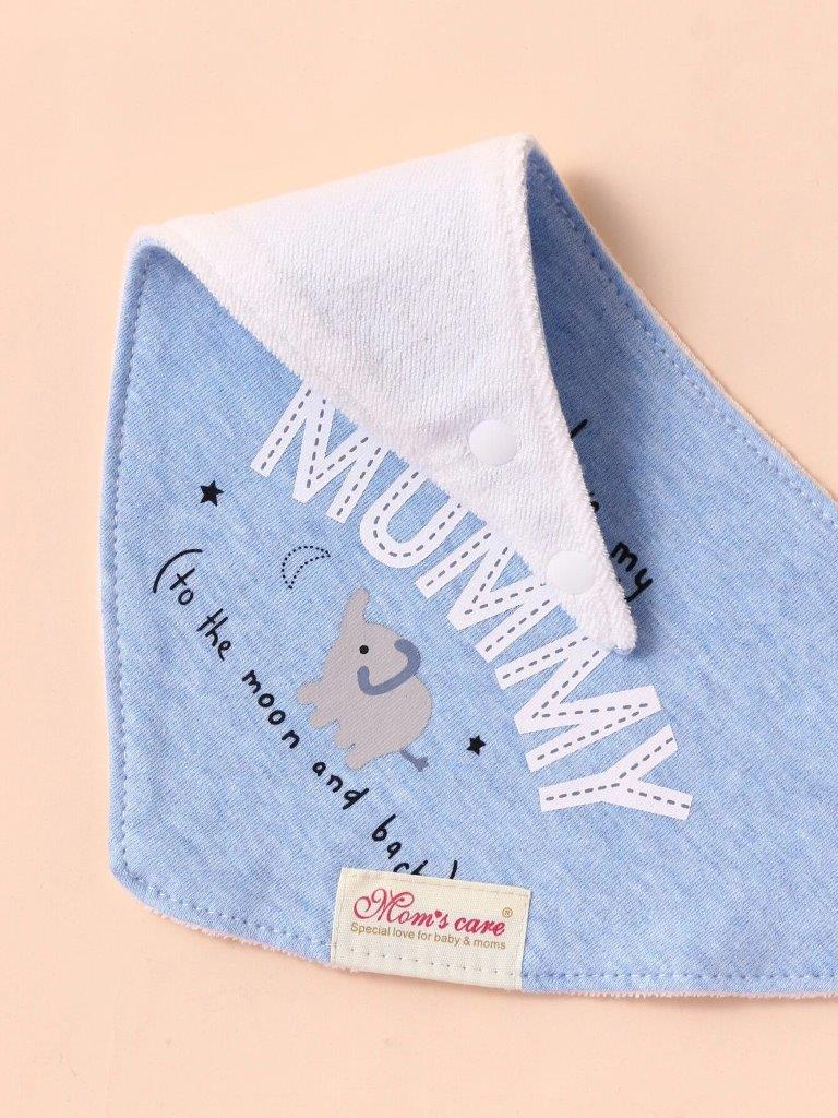Baby 3 Pack Bandana Bib Set Blue