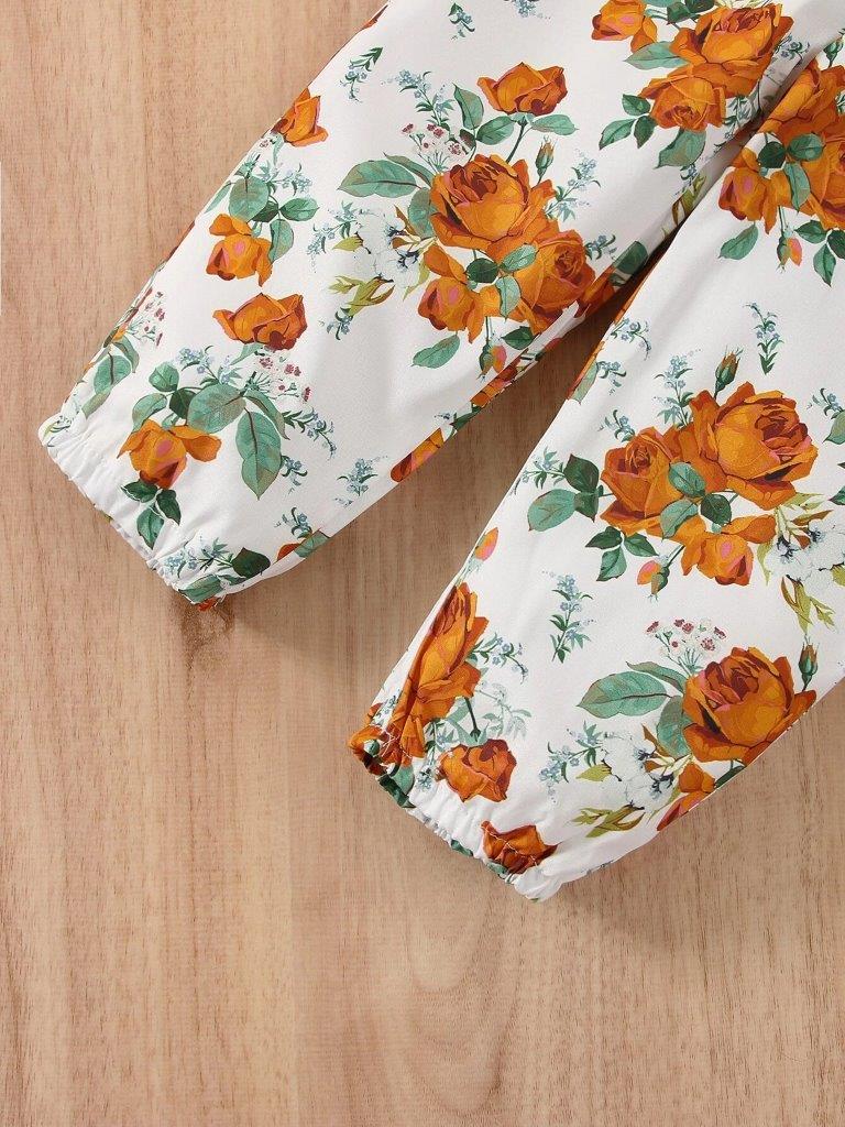 Baby Ruffle Tee and Floral pants set